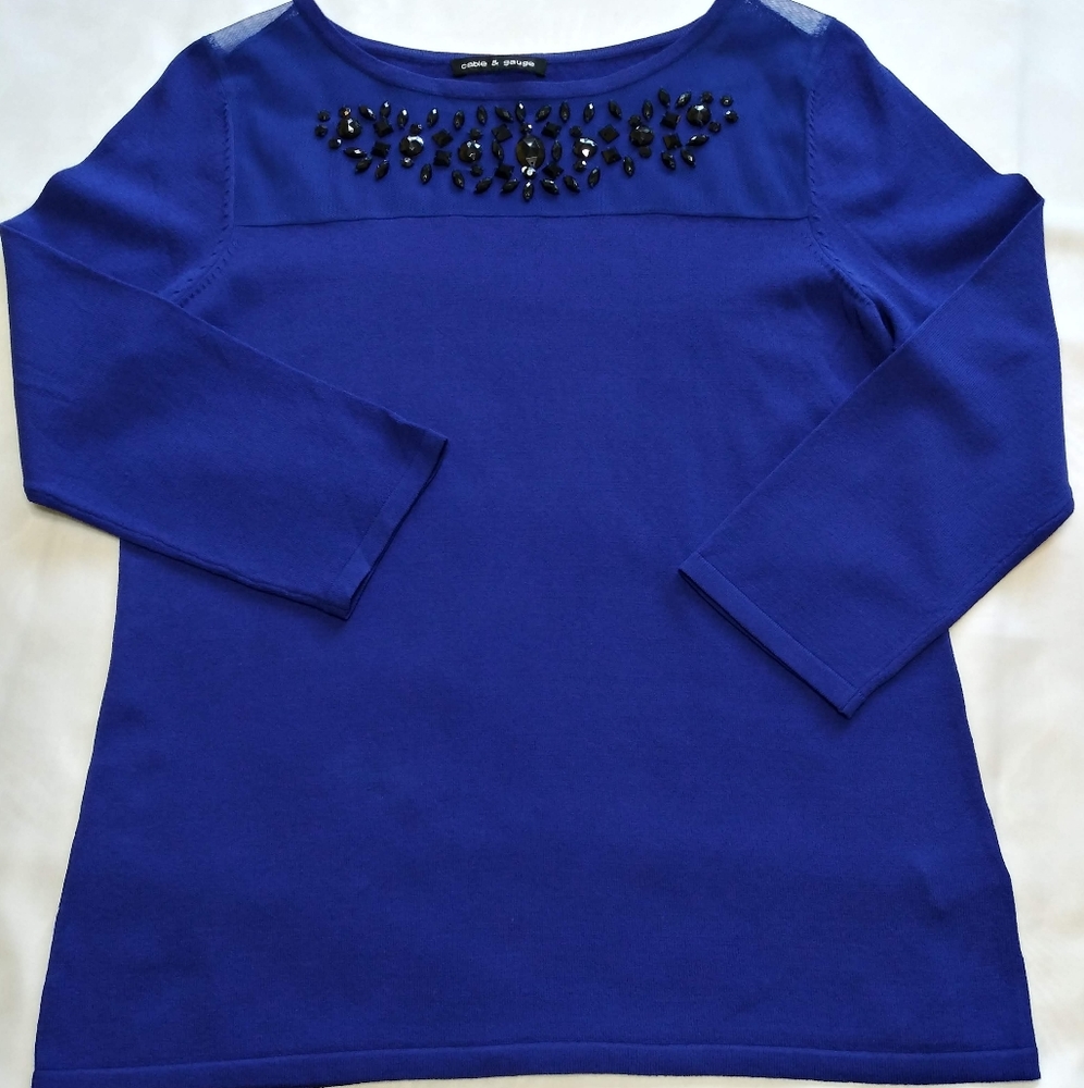 cable & gauge Pull-over Sweater